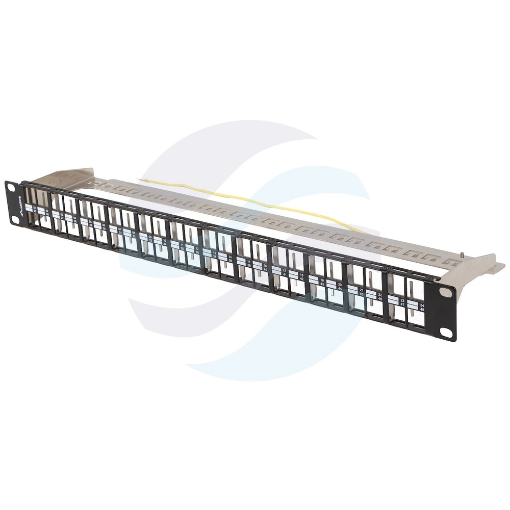 LANBERG PPKS-1248-B Panel pusty 19" 1U na 48x keystone RJ-45, czarny 1
