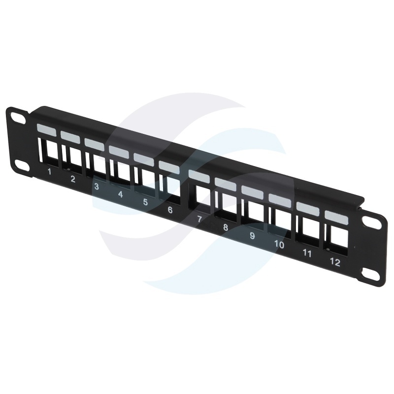Panel pusty 10" na 12x keystone RJ-45, czarny 1