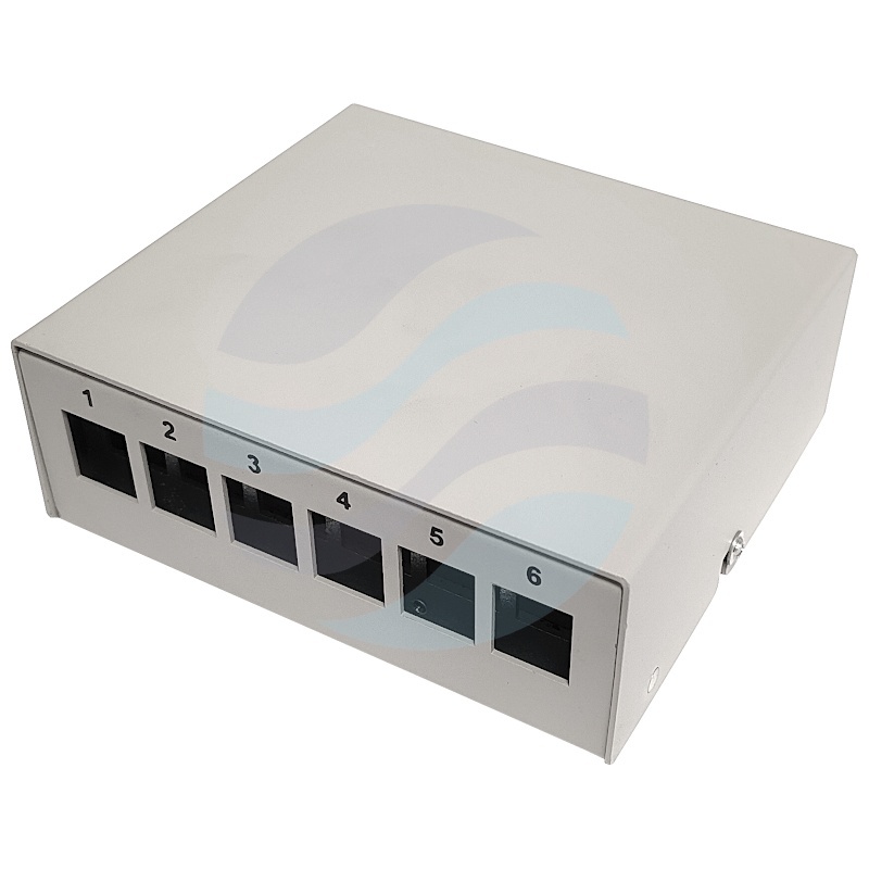 Panel pusty na 6x keystone RJ-45, na szynę DIN, desktop, naścienny, szary 1