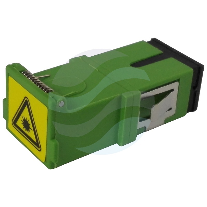 Adapter światłowodowy SC/APC SM Simplex bez kołnierza, z zaślepką 1
