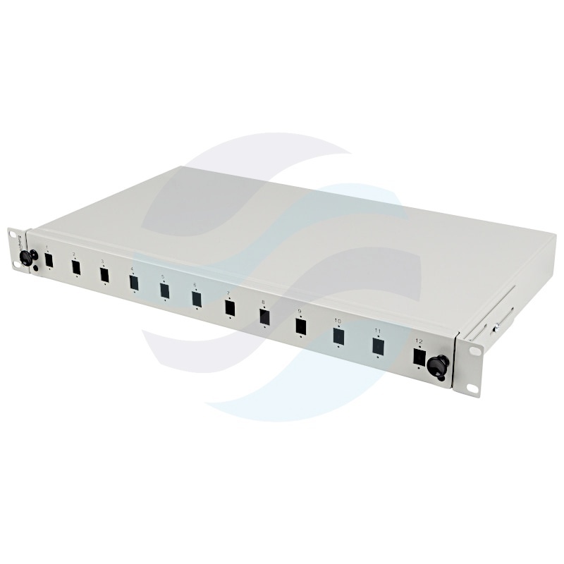 LANBERG Przełącznica światłowodowa 1U 19" wysuwana 12x SC Simplex/ LC Duplex, szara 1