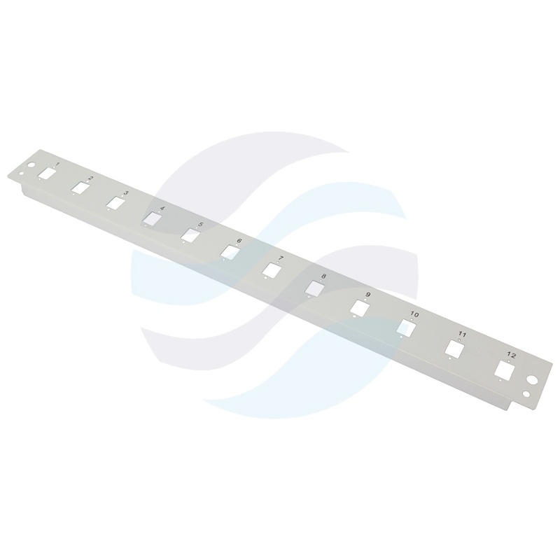 Płyta czołowa 1U 12x SC Simplex / LC Duplex, szara 1