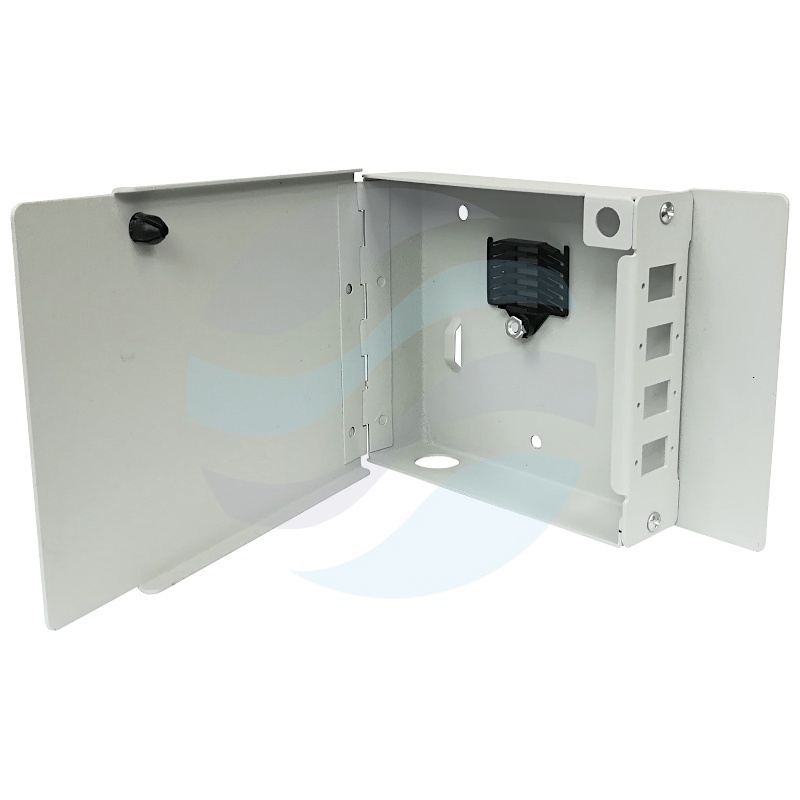 Przełącznica światłowodowa naścienna, 4x SC simplex / LC duplex, 142x105x30mm, metalowa 1