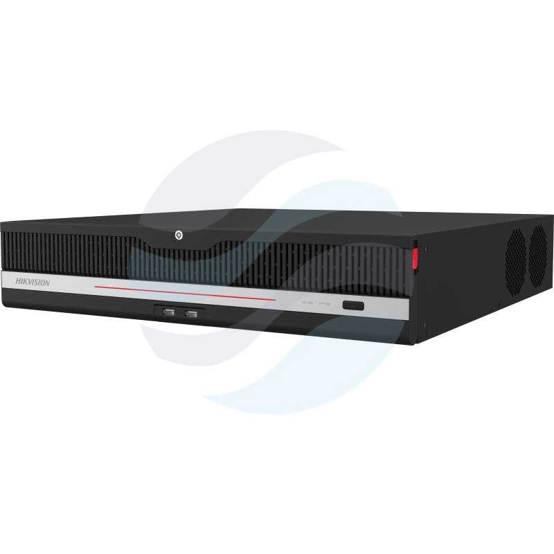 Hikvision iDS-9632NXI-M8/X Rejestrator NVR 32x kanały IP max. 32Mpix, 320/400 Mbps, DeepinMind, AcuSearch, 2x HDMI (1x8K), 2x VGA, 1x BNC, 8x SATA max. 128TB, eSATA, RAID, 2x Gbit, alarm 16/9, AI 1