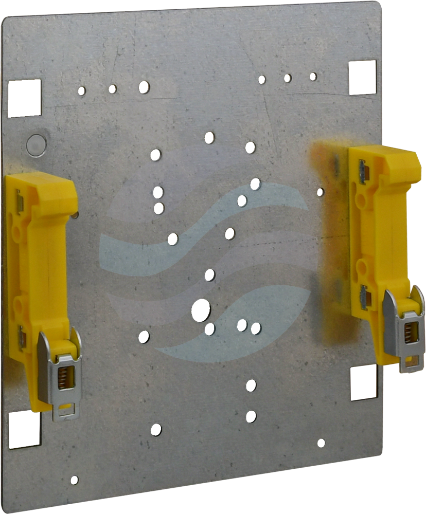 PULSAR DIN2 Uchwyt metalowy na szynę DIN do zasilaczy i transformatorów, 128x137x25mm 1