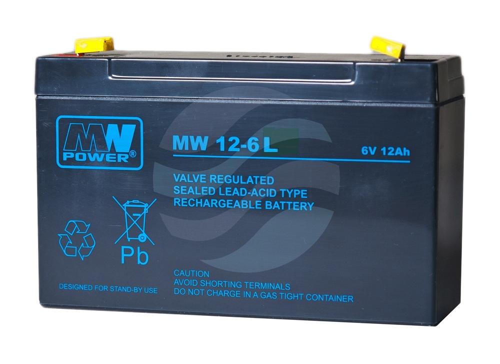 MW Power MW Akumulator AGM 12Ah/6V (151*50*100mm) Fast-on 250 (T2) 1