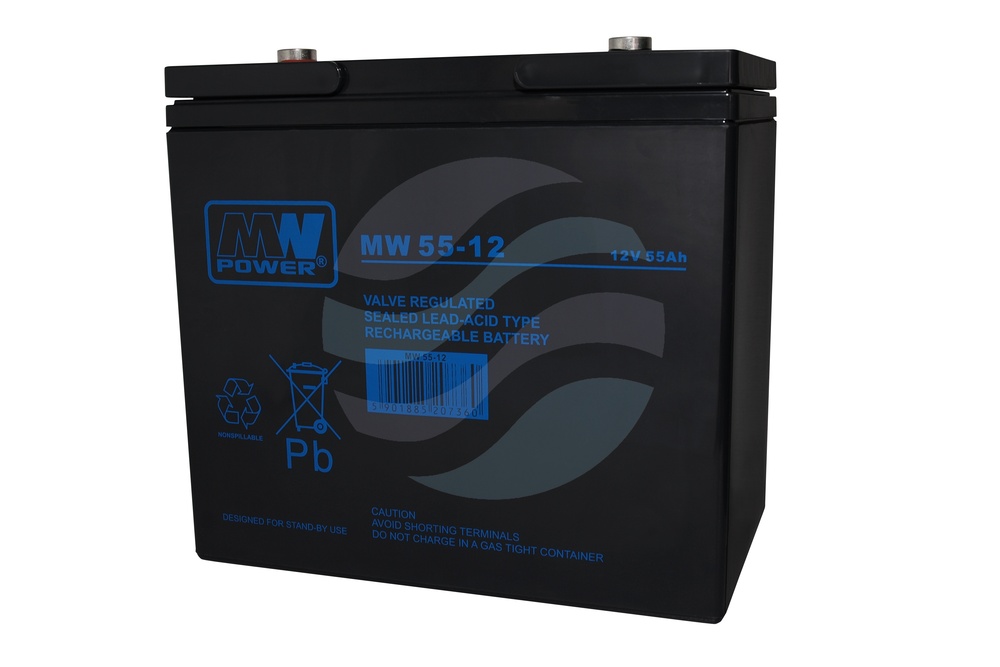 MW Power MW Akumulator AGM 55Ah/12V (226*135*207mm) śruba M6 (T16) 1
