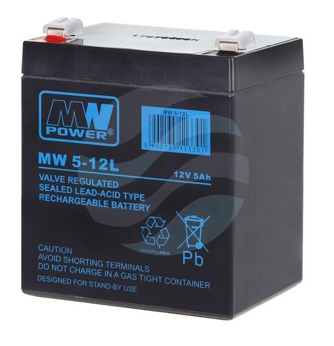 MW Power MW Akumulator AGM 5Ah/12V (90*70*101mm) Fast-on 250 (T2) 1