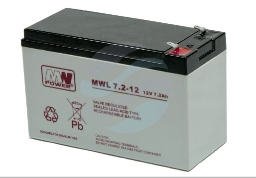 MW Power MWL Akumulator AGM 7,2Ah/12V (151*65*100mm) Fast-on 250 (T2) 1