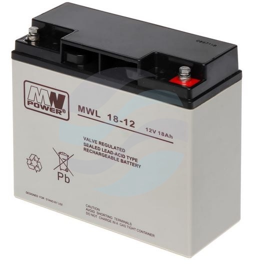 MW Power MWL Akumulator AGM 18Ah/12V (181*77*167mm) śruba M5 (T13) 1