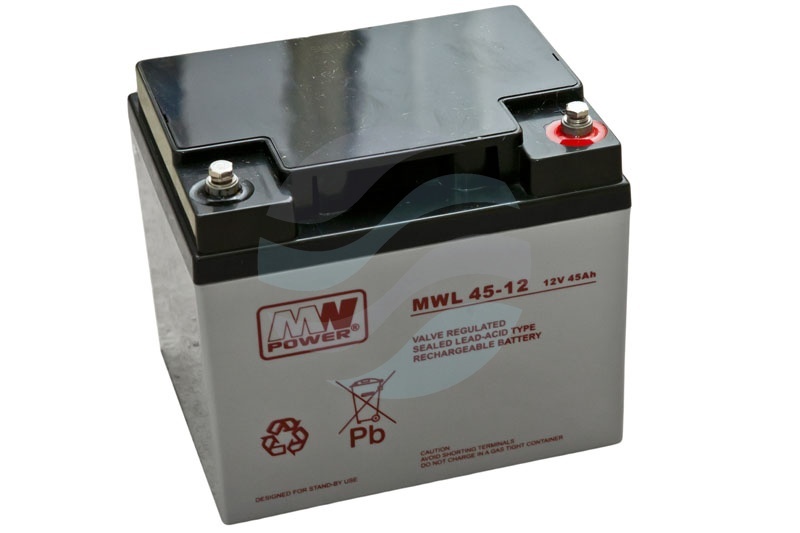 MW Power MWL Akumulator AGM 45Ah/12V (196*165*170mm) śruba M6 (T16) 1