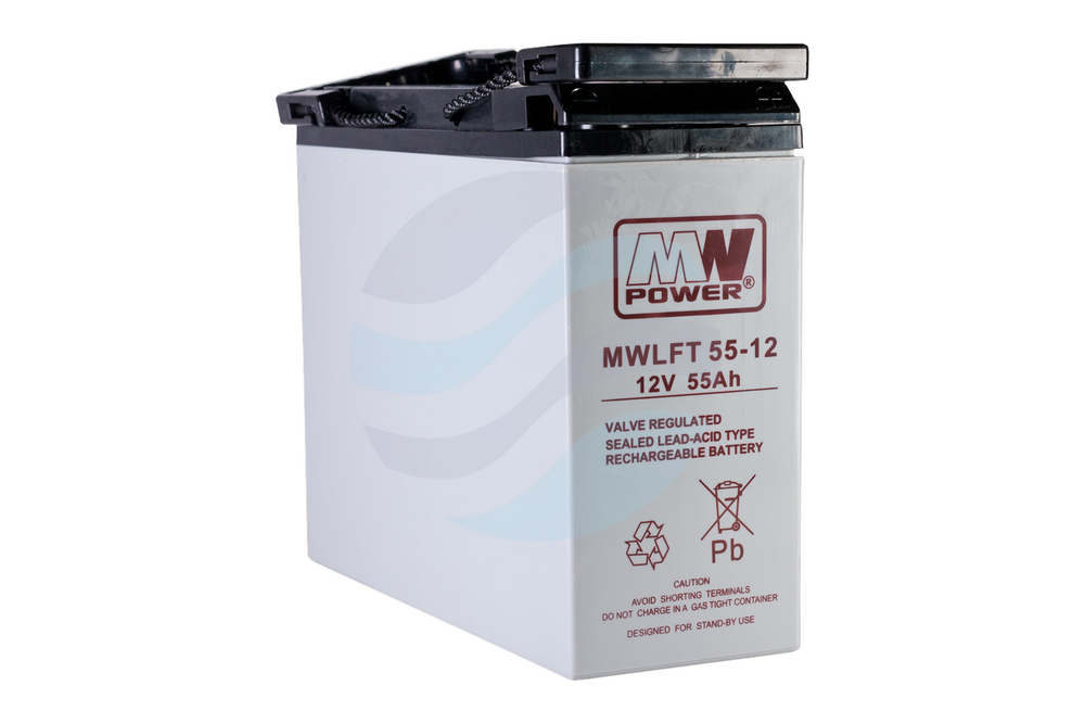 MW Power MWLFT Akumulator (AGM) VRLA 55Ah/12V (227*106*222mm) śruba M6 (T16) 1