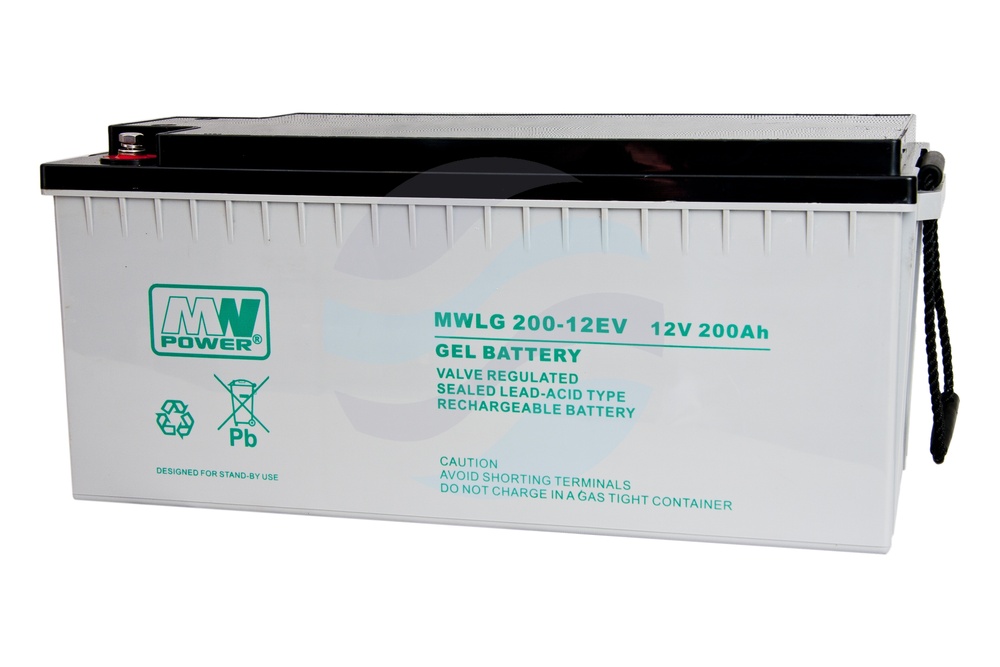 MW Power MWLG Akumulator Żelowy 200Ah/12V (522*238*221mm) śruba M8 (T60) 1