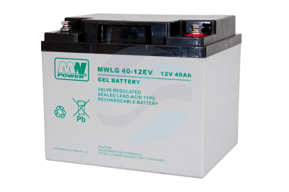 MW Power MWLG Akumulator Żelowy 40Ah/12V (196*165*170mm) śruba M6 (T16) 1