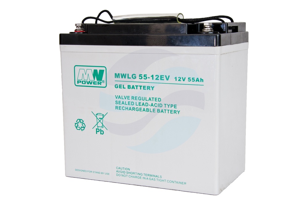 MW Power MWLG Akumulator Żelowy 55Ah/12V (230*138*213mm) śruba M6 (T16) 1