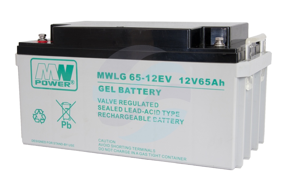 MW Power MWLG Akumulator Żelowy 65Ah/12V (350*167*179mm) śruba M6 (T16) 1