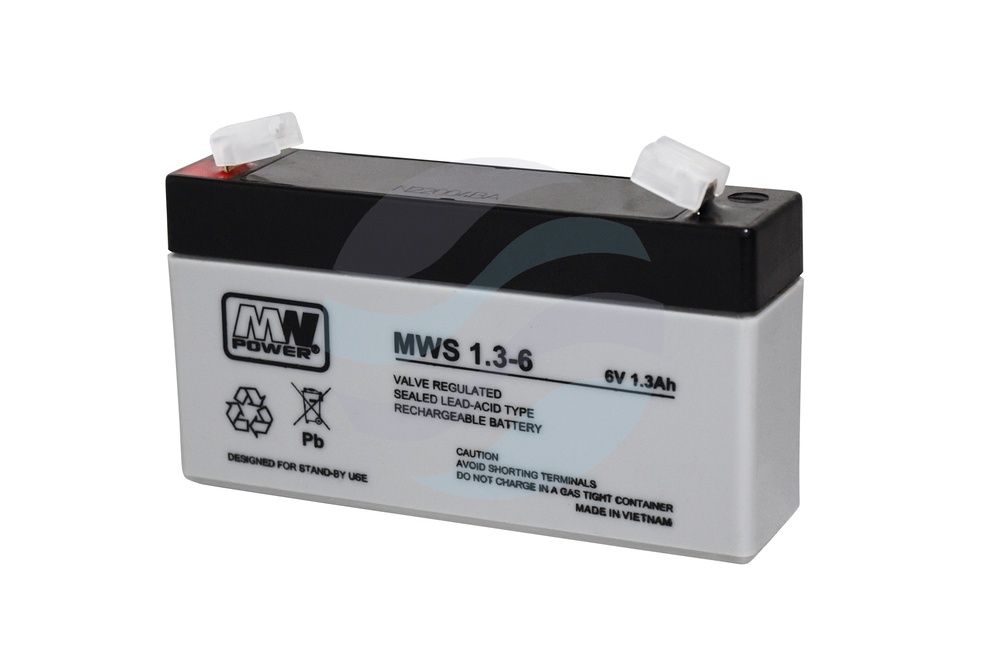 MW Power MWS Akumulator AGM 1.3Ah/6V (97*25*52mm) Fast-on 187 (T1) 1