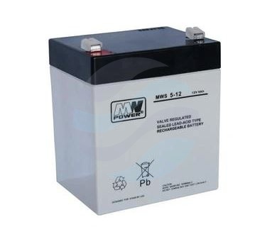 MW Power MWS Akumulator AGM 5Ah/12V (90*101*70mm) Fast-on 187 (T1) 1
