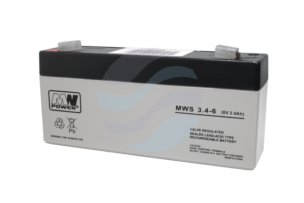 MW Power MWS Akumulator AGM 3,4Ah/6V (134*34*65mm) Fast-on 187 (T1) 1