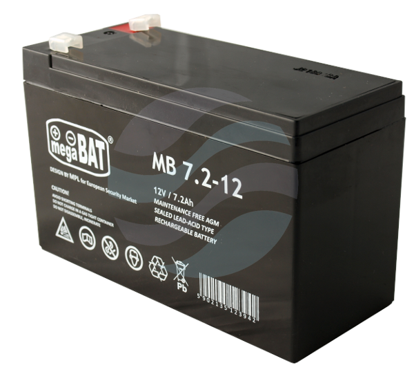 MEGABAT MB Akumulator AGM 7.2Ah/12V (151*65*94mm) Fast-on 187 (T1) 1