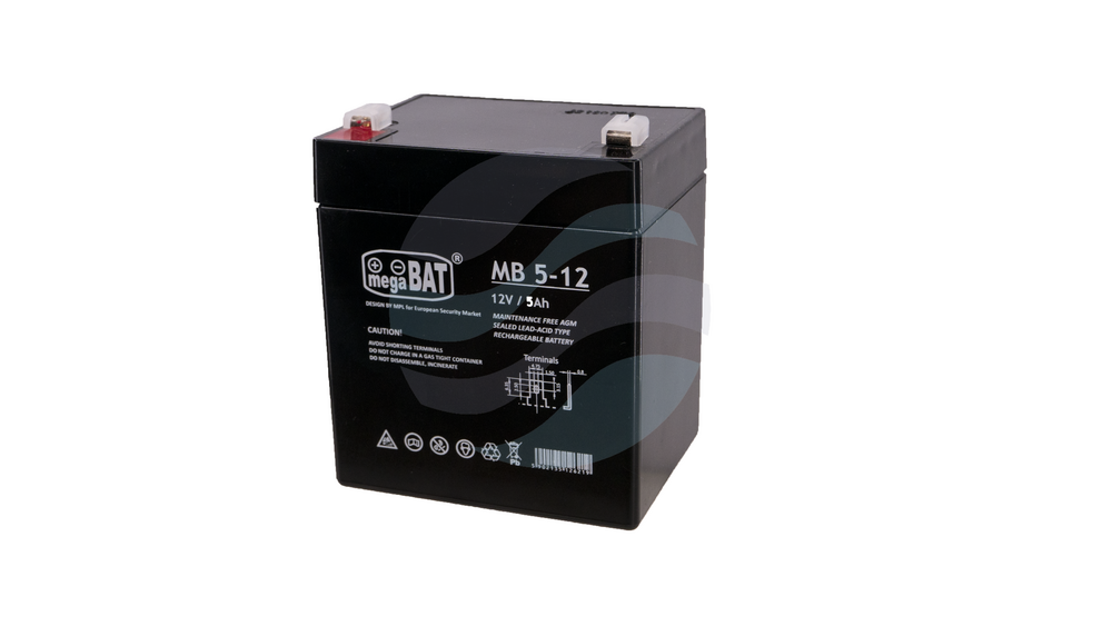 MEGABAT MB Akumulator VRLA 5Ah/12V (101*70*90mm) Fast-on 187 1