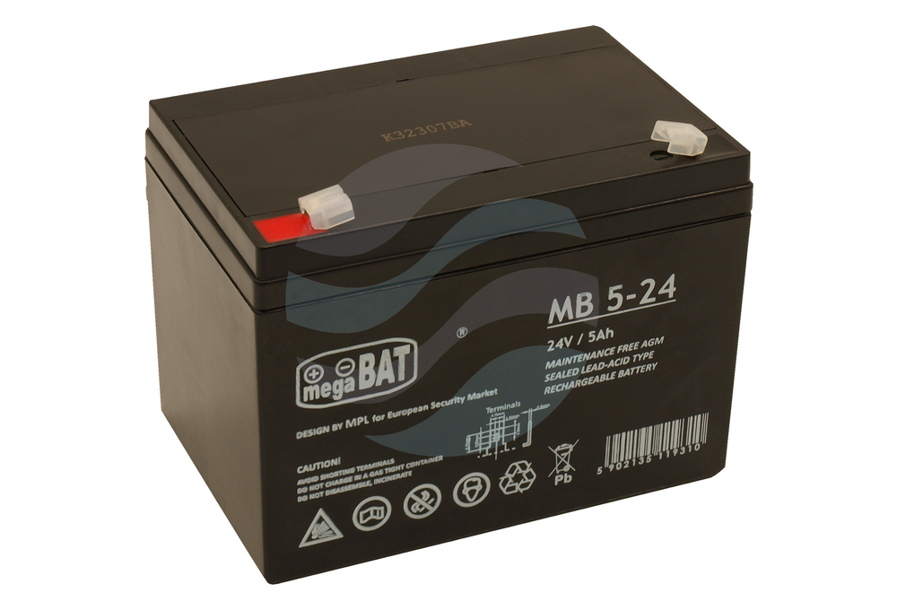 MEGABAT MB Akumulator VRLA 5Ah/24V (135*90*100mm) Fast-on 187 (T1) 1