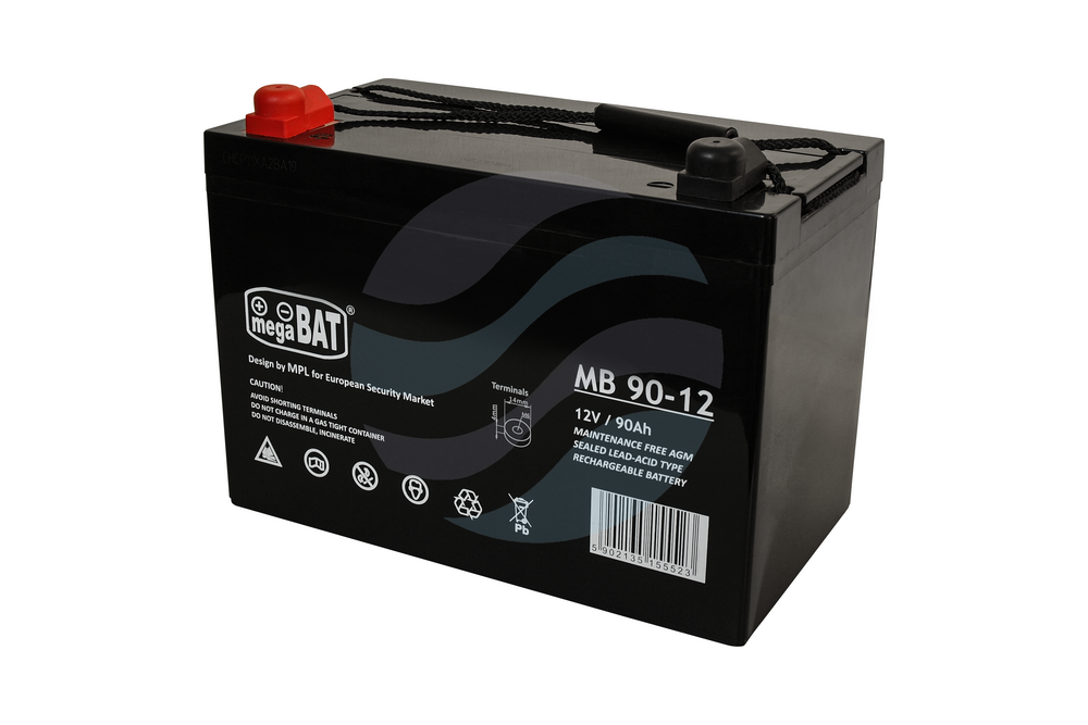 MEGABAT MB Akumulator VRLA 90Ah/12V (306*169*215mm) Śruba M6 (T16) 1