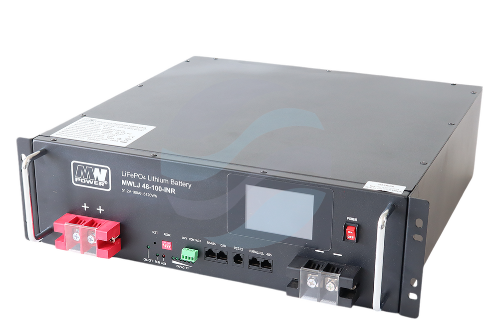 MW Power MWLJ Akumulator LiFePO4 100Ah/51.2V (370*160*600mm) Śruba M10 1