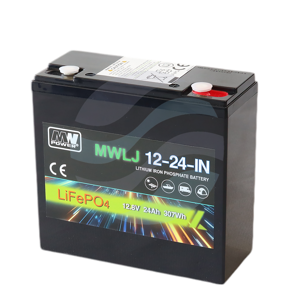 MW Power MWLJ Akumulator LiFePO4 24Ah/12.8V Śruba M8 (T60) 1