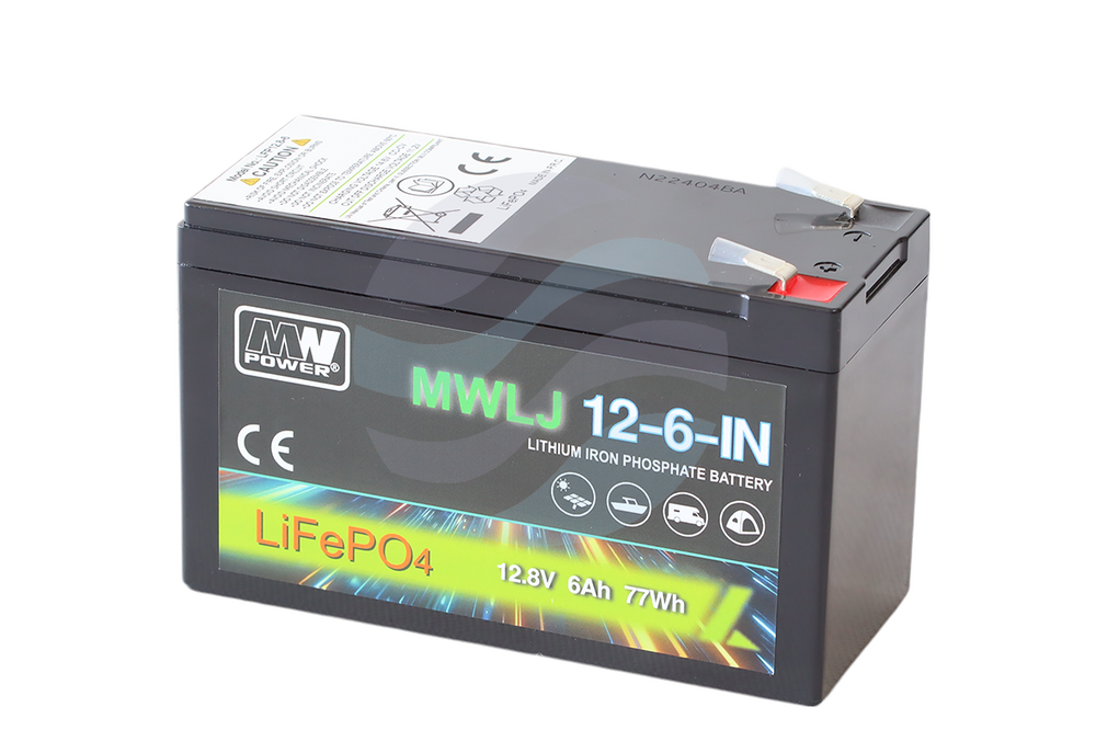 MW Power MWLJ Akumulator LiFePO4 6Ah/12.8V (152*65*97mm) Fast-on 187 (T1) 1