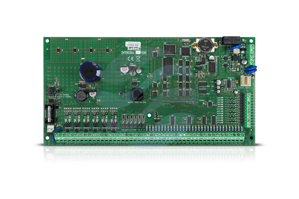 SATEL INTEGRA 128 Płyta główna centrali alarmowej od 16 do 128 wejść/wyjść, 20V AC, komunikator telefoniczny, Grade 2 1