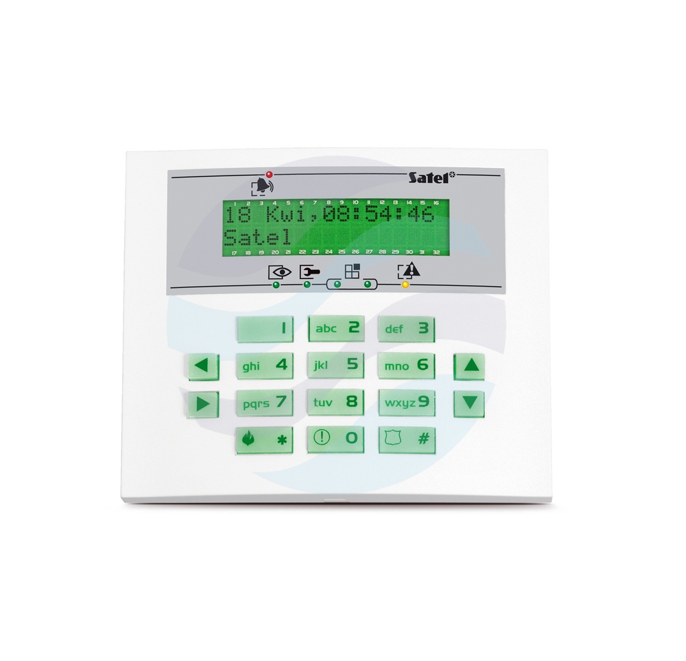SATEL INT-KLCDS-GR Manipulator LCD do Integry, podświetlenie zielone 1