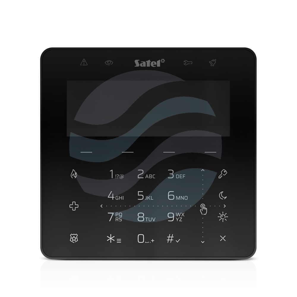 SATEL INT-KSG2R-B Manipulator LCD do Integry, czytnik MIFARE, klawiatura dotykowa, obudowa czarna 1