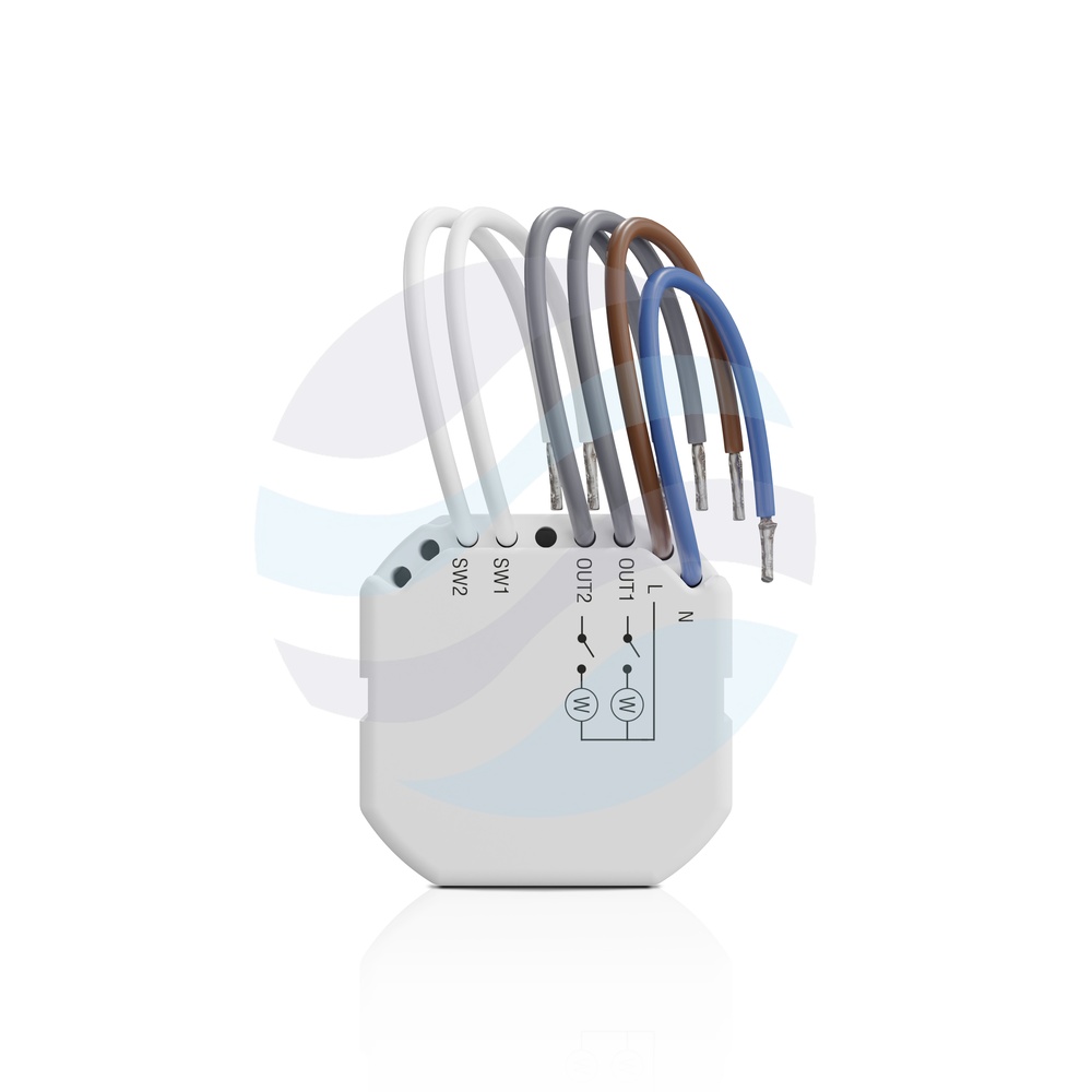 SATEL ASW-220 Bezprzewodowy dwukanałowy sterownik 230 V AC z pomiarem mocy, ABAX2, 2x 1250 VA 1