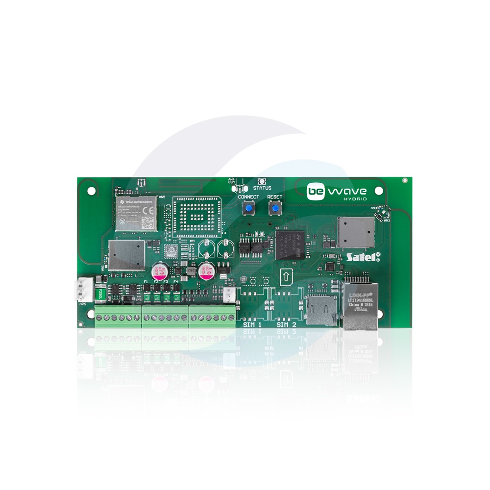 SATEL HYBRID 128 Centrala systemu BE WAVE, do 128 urządzeń, 4 wejścia, 4 wyjścia, RS-485, LAN, WiFi, Grade 2 1