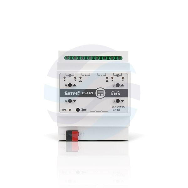 SATEL KNX-BSA12L Aktor żaluzjowy KNX, 2-kanałowy, 24 V DC, DIN 35 mm 1