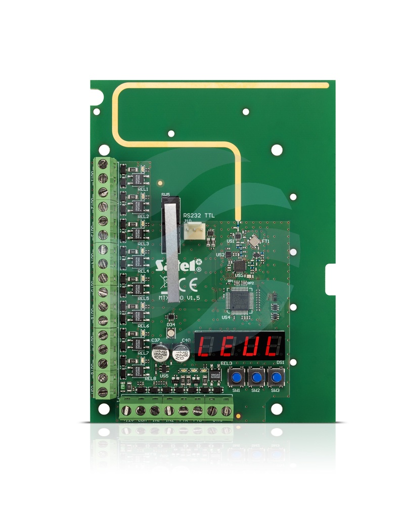 SATEL MTX-300 Kontroler systemu bezprzewodowego 433 MHz, do 16 czujek, 32 pilotów, 4 sygnalizatorów 1