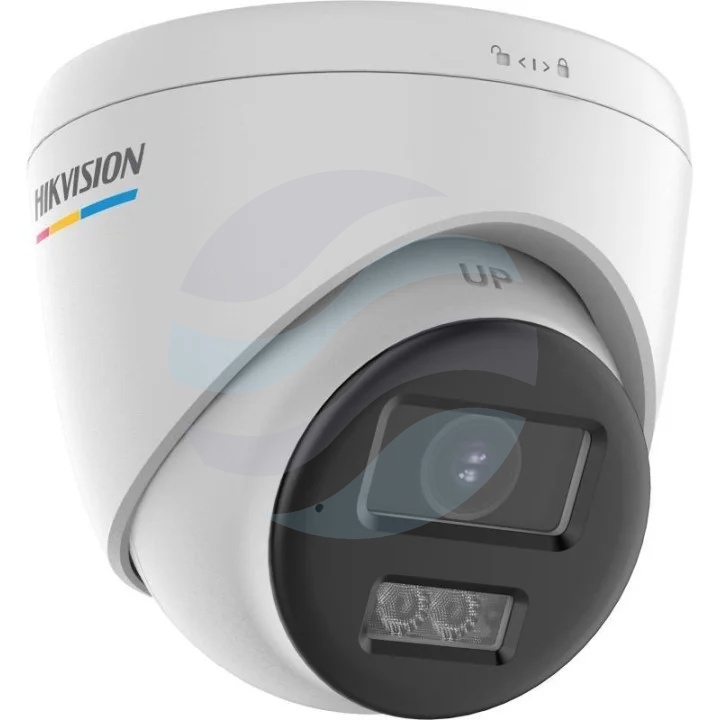 Hikvision DS-2CE72UF3T-LS (2.8mm) Kamera 4w1 8Mpix kopułkowa 2.8mm, 0.0005lux, F1.0, ColorVu, Smart Hybrid Light, IP67, WDR 130dB, IR/LED do 40m, mikrofon, TVI/AHD/CVI/CVBS, biała 1