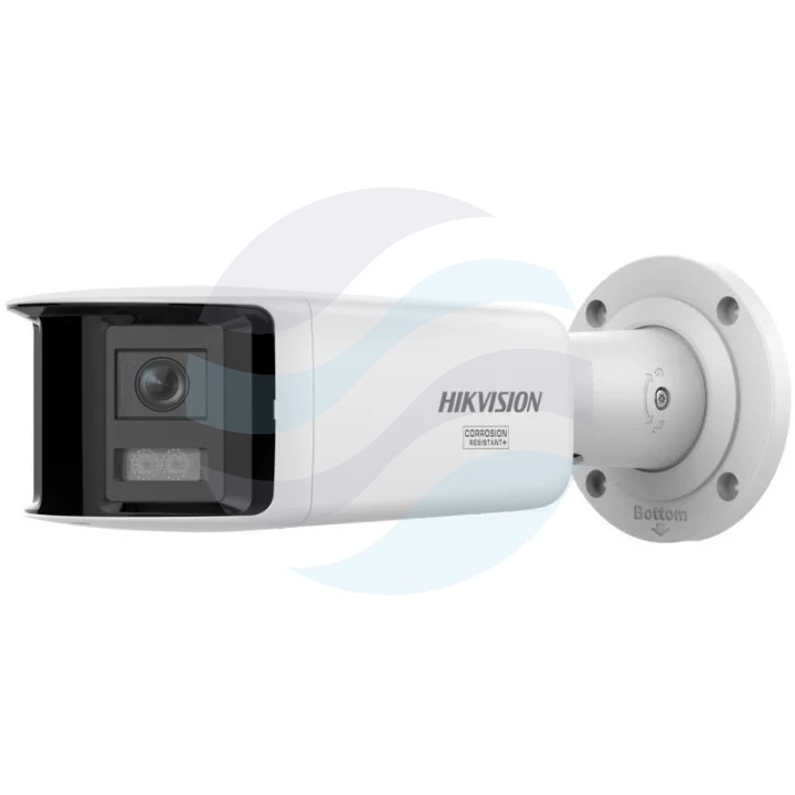 Hikvision DS-2CD2T167G3P-LIS2UY/SL(180°) Kamera IP 16Mpix panoramiczna bullet 180° 2x 2.8mm, 0.0005lux, F1.0, ColorVu 3.0, AcuSense, Live Guard, WDR 130dB, IR/LED do 40m, 2x mikrofon, głośnik, alarm 1/1, audio 1/1, mSD do 512GB, IP67, NEMA 4X, AI, biała 1