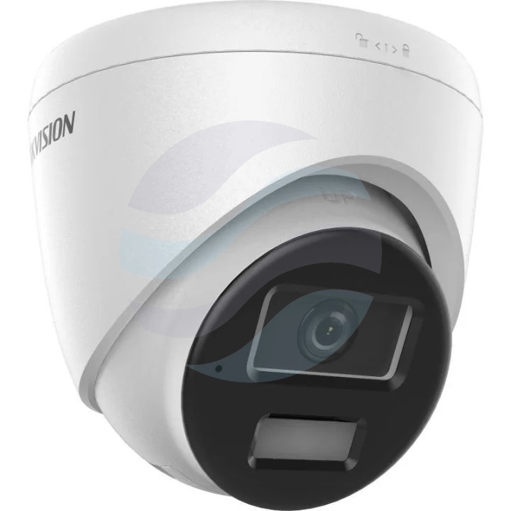 Hikvision DS-2CD1323G2-LIUF/SL(4mm)(PL) Kamera IP 2Mpix kopułkowa 4mm, 0.005lux, F1.6, Smart Hybrid Light, Live Guard, MD 2.0, DWDR, IR LED/LED biały do 30m, mSD do 512GB, mikrofon, głośnik, IP67, biała 1