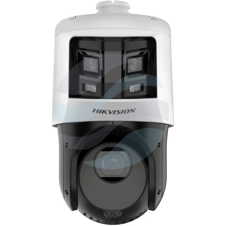 Hikvision DS-2SE4C425MWG-E/26(F0) Kamera obrotowa IP TandemVu 6Mpx+4Mpx, 2x 2.8mm+4.8-120mm, panorama 180°, zoom optyczny x25, IR do 100m, LED do 30m, ColorVu, DarkFighter, AcuSense, mSD do 256GB, audio 1/1, alarm 1/1, IP66, biała 1
