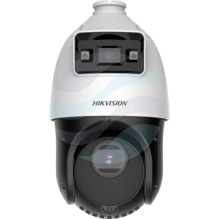 Hikvision DS-2SE4C425MWG-E(14F0)(PL) Kamera obrotowa IP TandemVu 4Mpx+4Mpx, 2.8mm+4.8-120mm, zoom optyczny x25, IR do 100m, LED do 30m, ColorVu, Powered-by-DarkFighter, AcuSense, WDR 120dB, mSD do 256GB, audio 1/1, alarm 1/1, IP66, biała 1