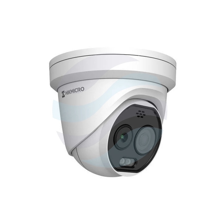 Hikvision HM-TD1228-2/G1/T3A Kamera termowizyjna IP bi-spektralna 5Mpix / termowizja 256x192, obiektyw 2.2mm / termiczny 2.1mm, pomiar temperatury, detekcja pożaru, IP67, IR/LED do 30m, głośnik, mikrofon, mSD do 512GB, PoE, biała 1