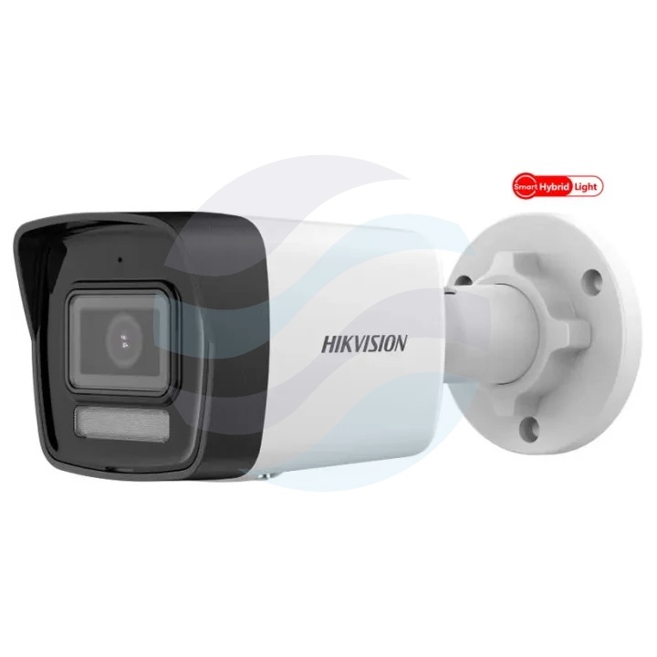 Hikvision DS-2CD1043G2-LIU(2.8mm) Kamera IP 4Mpix bullet 2.8mm, 0.005lux, F1.6, Smart Hybrid Light, MD 2.0, WDR 120dB, IR LED/LED biały do 30m, mikrofon, IP67, biała 1