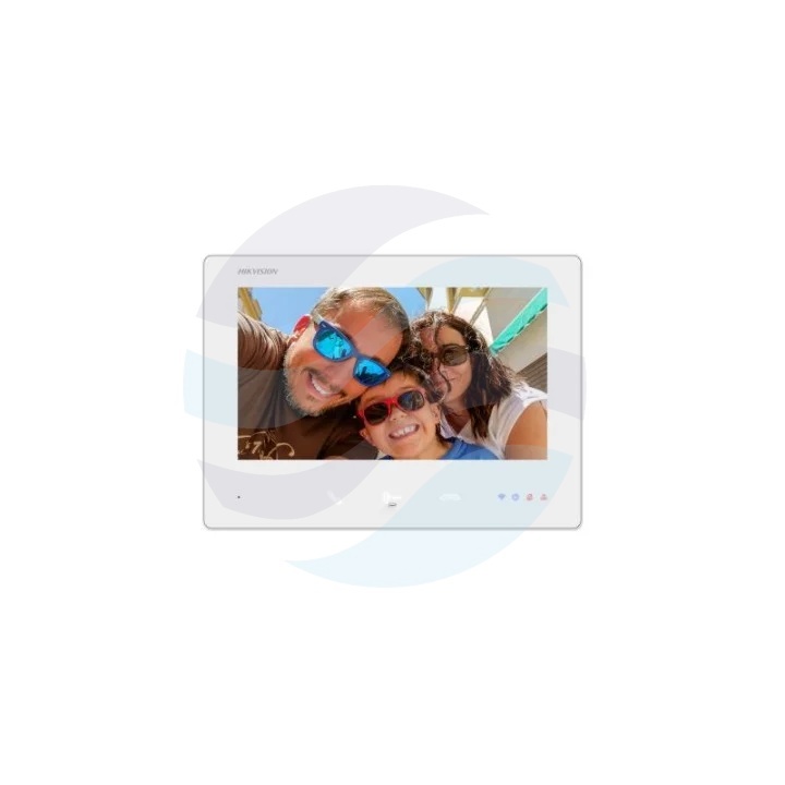 Hikvision DS-KH7300EY-WTE2/White Monitor wideodomofonowy 2-Wire HD 7 TFT dotykowy, 1024x600, Wi-Fi, 1 wejście alarmowe, 3 przyciski dotykowe, mSD do 128GB, biały 1