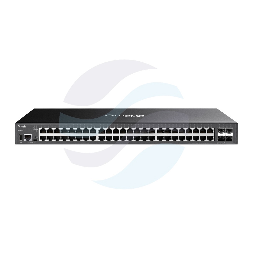 TP-Link SG5452X Switch gigabitowy zarządzalny L3 Omada stackowalny Lite 48x Gigabit, 4x SFP+ 10G, IGMP, 1x USB 2.0, 1x RJ45 konsola, USB-C, Rack 19", Access Plus, metal, bezwentylatorowy 1