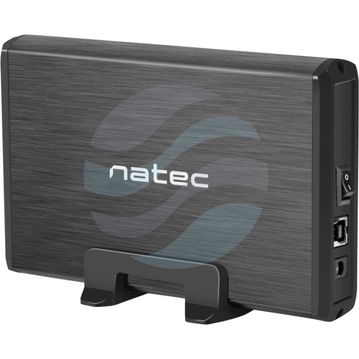 NATEC Rhino NKZ-0448 zewnętrzna obudowa dysku 3.5" SATA HDD, USB 3.0, aluminium, czarny 1