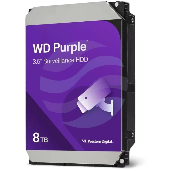 Western Digital WD Purple 8 TB (WD85PURZ) Dysk CCTV do monitoringu 24/7 3.5" HDD, SATA III 6 Gb/s, 256 MB, 5640 obr./min 1