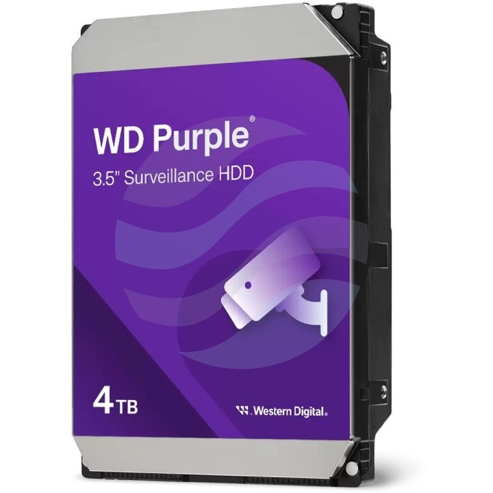 Western Digital WD Purple 4 TB (WD44PURZ) Dysk CCTV do monitoringu 24/7 3.5" HDD, SATA III 6 Gb/s, 256 MB, 5400 obr./min 1