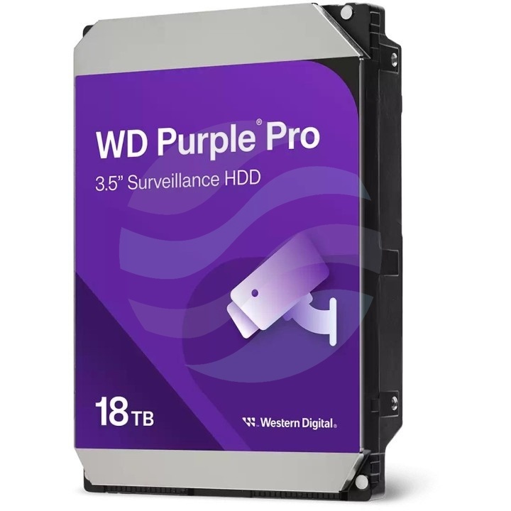 Western Digital WD Purple Pro 18 TB (WD181PURP) Dysk CCTV do monitoringu 24/7 3.5" HDD, SATA III 6 Gb/s, 512 MB, 7200 obr./min 1